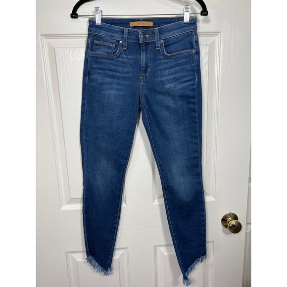 New Joe's Jeans The Icon Mid Rise Skinny Leg Angled Slanted Hem Jean in Joni 24 - Picture 2 of 7